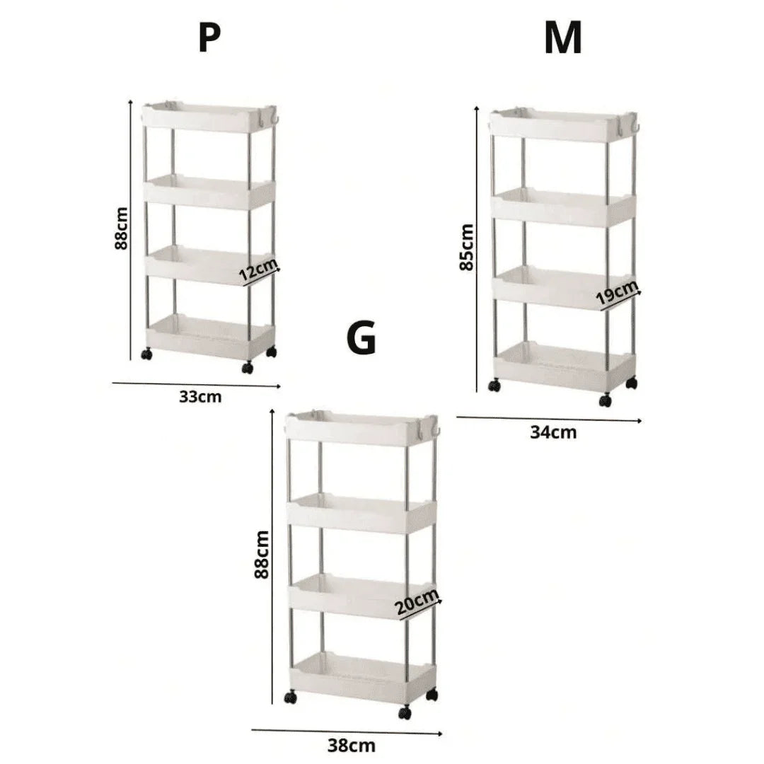 Carrinho Organizador Multiuso Com Rodinhas